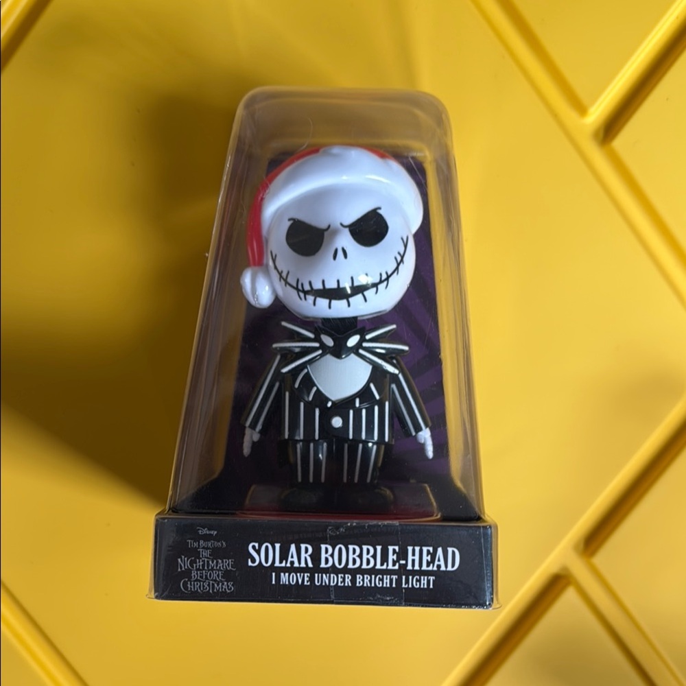 Disney Solar Bobble-Head with Santa Hat - Picture 1 of 4